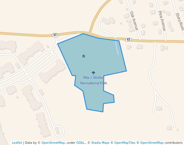 walking in Rita J. Mullen Recreational Park map in North Reading