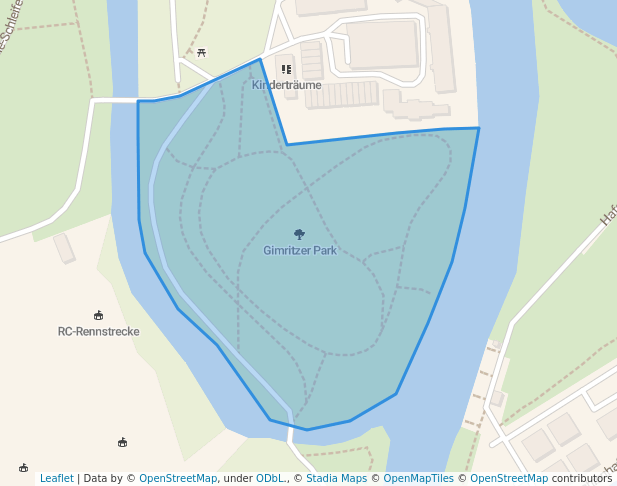 walking in Gimritzer Park map in Halle (Saale)
