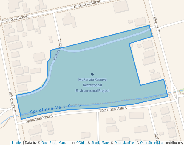 walking in McKenzie Reserve Recreational Environmental Project map in Ballarat East