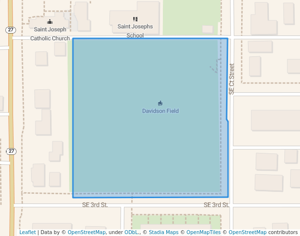walking in Davidson Park map in Prineville