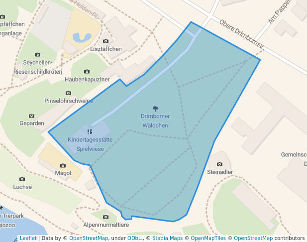 walking in Drimborner Wäldchen map in Aachen