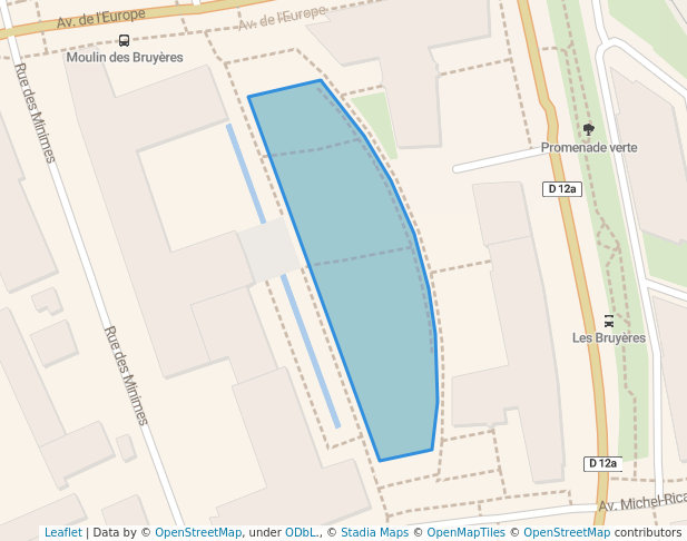 walking in Parc IBM map in Bois-Colombes