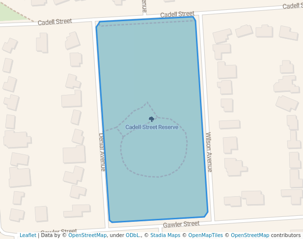 Cadell Street Reserve in Seaview Downs | Map and Routes