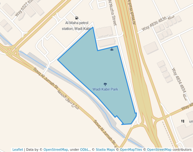 walking in Wadi Kabir Park map in Muscat