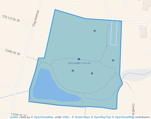 walking in Schroeder's Acres map in Savage