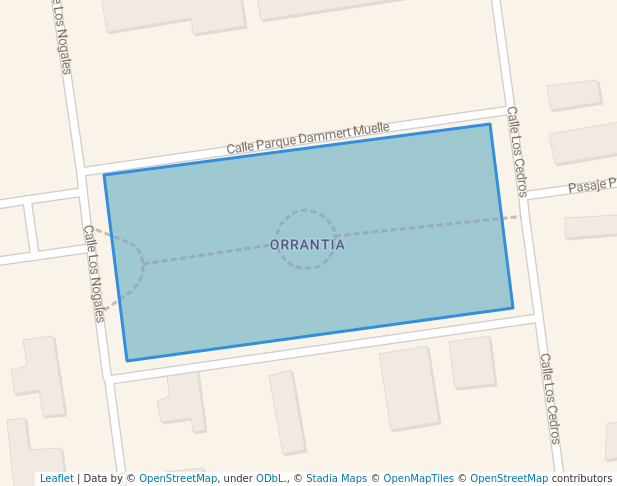 walking in Miguel Dammert Muelle map in San Isidro