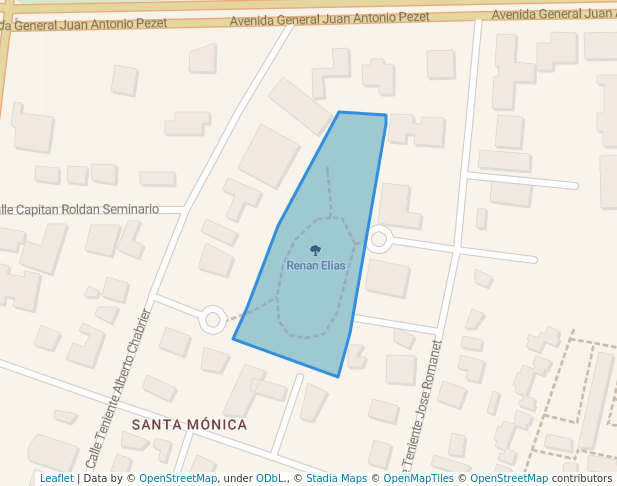walking in Renan Elias map in San Isidro
