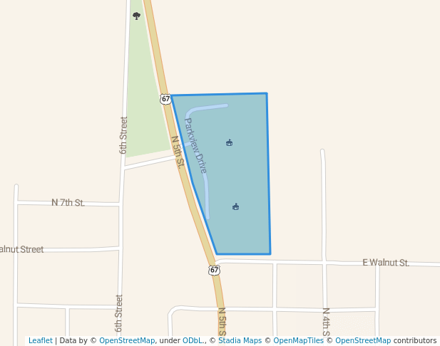 walking in Rainey Park map in Carrollton