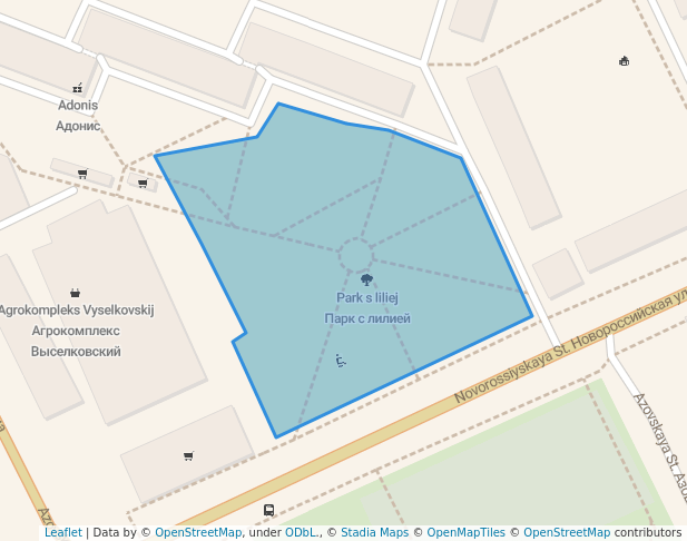 Парк с лилией