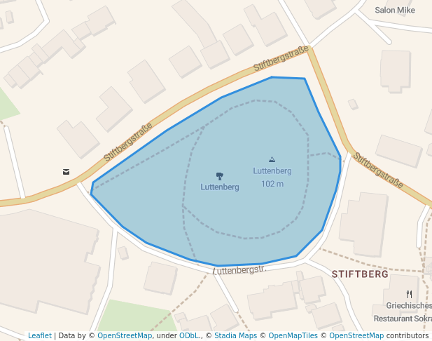 walking in Luttenberg map in Herford