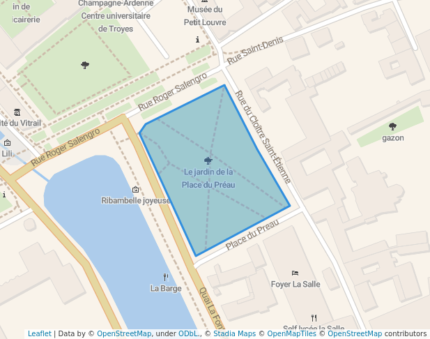 Le jardin de la Place du Préau