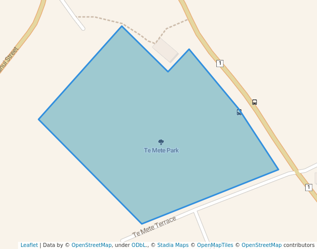 walking in Te Mete Park map in New Plymouth