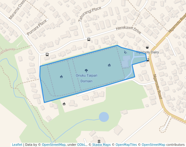 walking in Onuku Taipari Domain map in New Plymouth