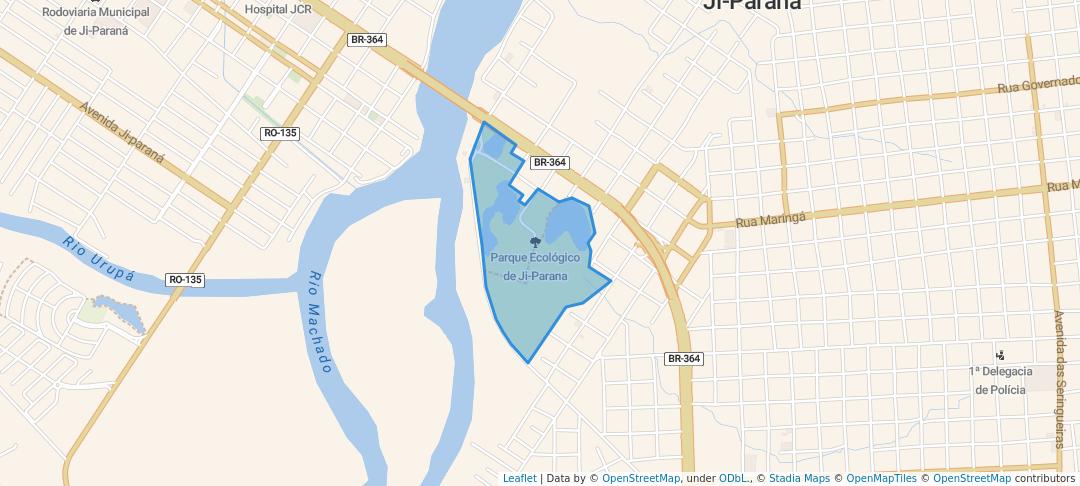 walking in Parque Ecológico de Ji-Parana map in Ji-Paraná