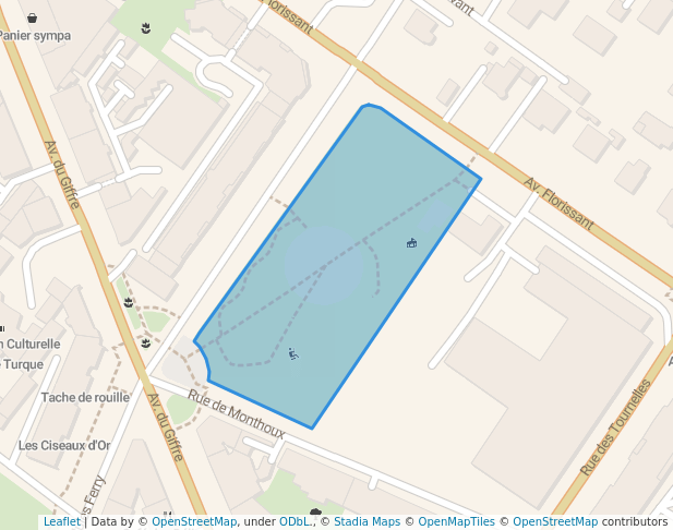 walking in Parc Eugène Maitre map in Annemasse