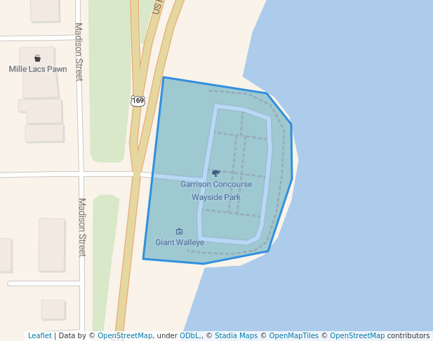 walking in Garrison Concourse Wayside Park map in Garrison