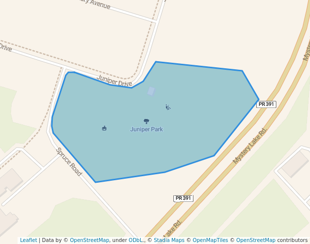 walking in Juniper Park map in Thompson