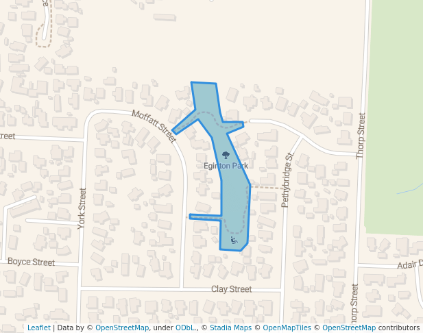 walking in Eginton Park map in Motueka