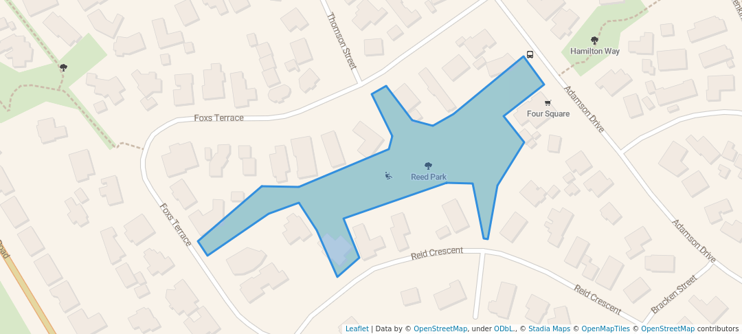 walking in Reed Park map in Arrowtown