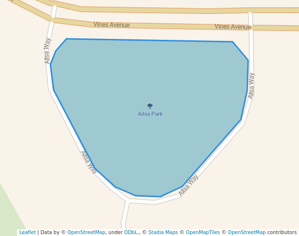 walking in Ailsa Park map in The Vines