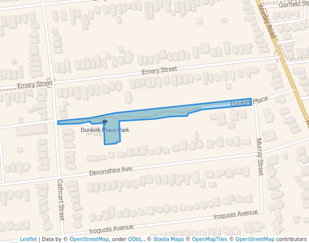 Dunkirk Place Park in London | Map and Routes