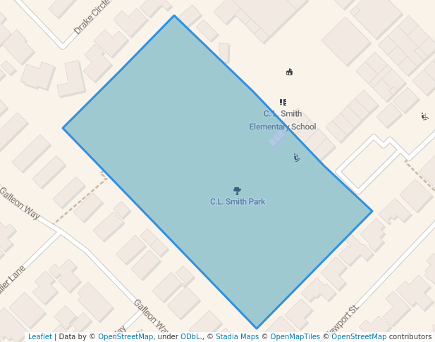 walking in C.L. Smith Park map in San Luis Obispo