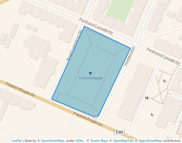 walking in Trützschlerplatz map in Falkenstein/Vogtland