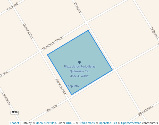 Plaza de los Periodistas Quilmeños "Dr. José A. Wilde"