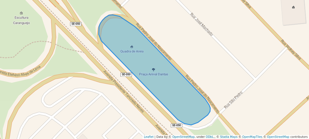 walking in Praça Anival Dantas map in Aracaju