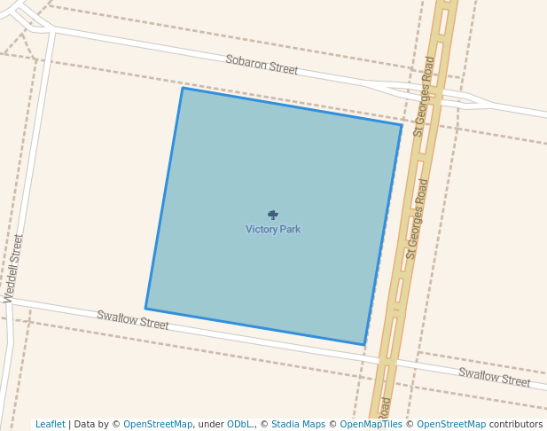 walking in Victory Park map in Shepparton