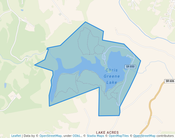 walking in Chris Greene Lake Park map in Earlysville