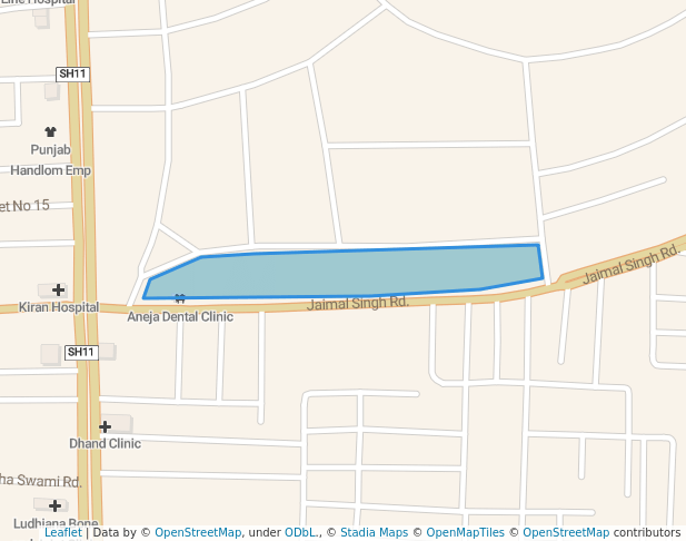 walking in Vishkarma Park map in Ludhiana