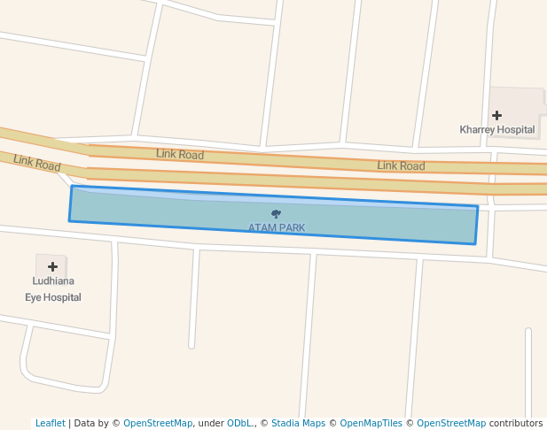 walking in ATAM PARK map in Ludhiana