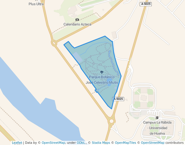 Parque Botánico José Celestino Mutis in La Rábida | Map and Routes
