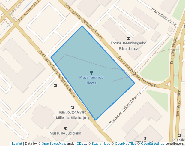 walking in Praça Tancredo Neves map in Florianópolis