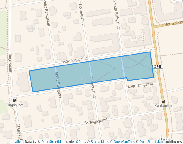 walking in Tingshusparken map in Hudiksvall