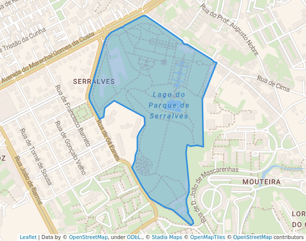 walking in Serralves Park map in Porto
