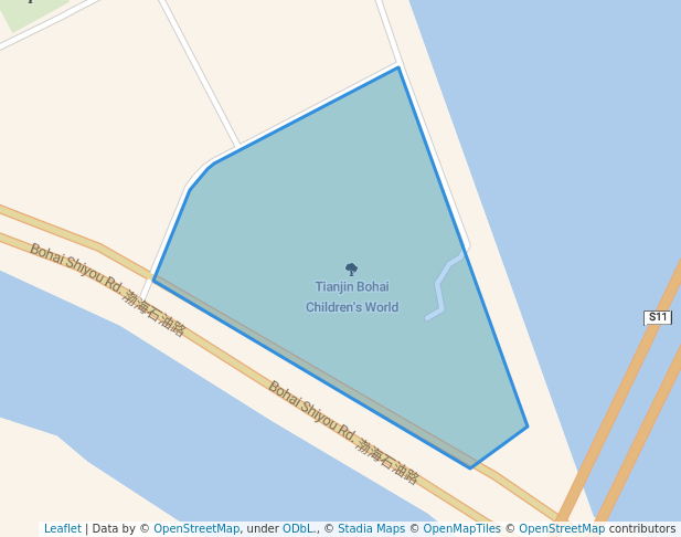 walking in Tianjin Bohai Children's World map in Tianjin