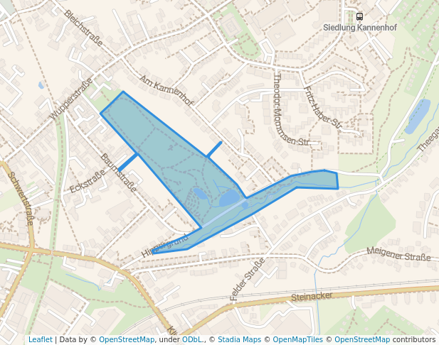 walking in Gustav-Coppel-Park map in Solingen