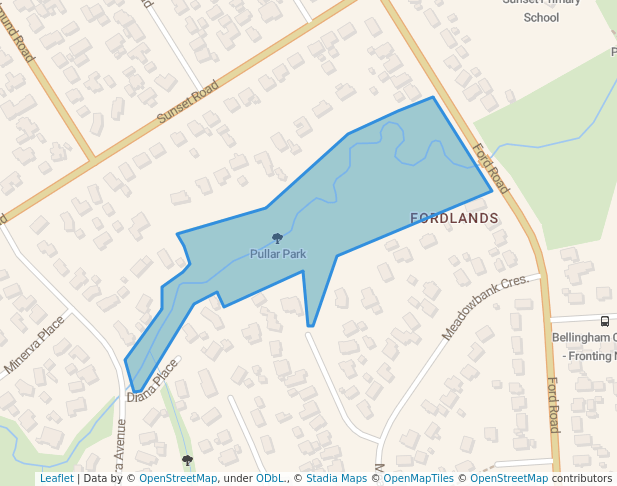 walking in Pullar Park map in Rotorua