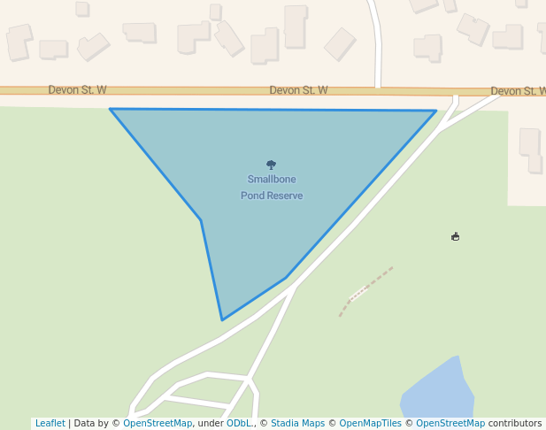 walking in Smallbone Pond Reserve map in Rotorua