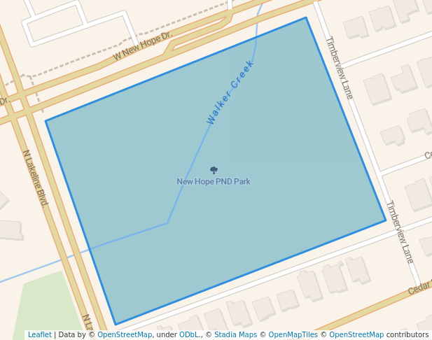 walking in New Hope PND Park map in Cedar Park