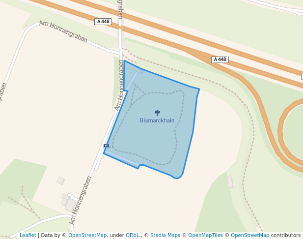 walking in Bismarckhain map in Bochum