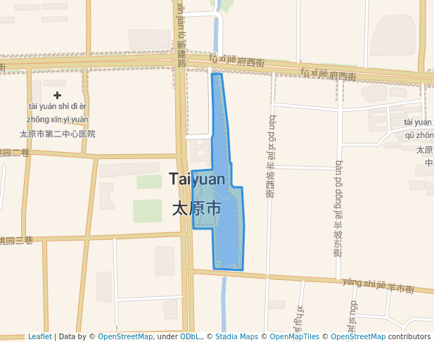 walking in 西海子公园 map in Tai Yuan Shi