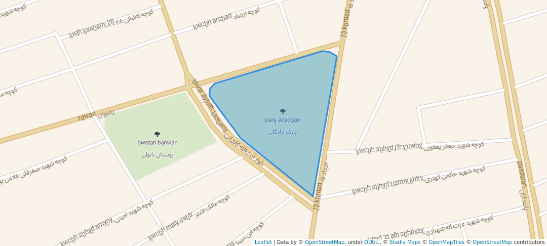 walking in پارک آزادگان map in Asadabad