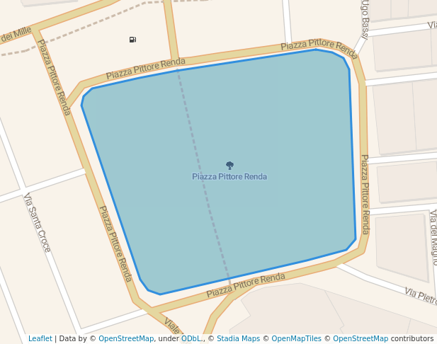 walking in Piazza Pittore Renda map in Alcamo