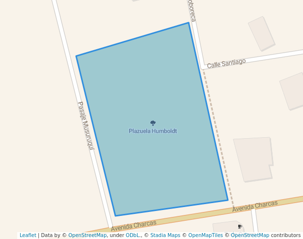 walking in Plazuela Humboldt map in Santa Cruz de la Sierra