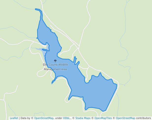 walking in Lake Vincent Public Fishing Area map in Shattuck