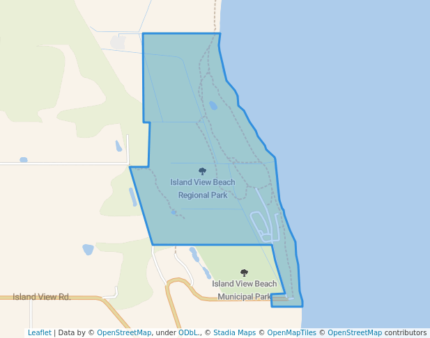 walking in Island View Beach Regional Park map in Saanichton