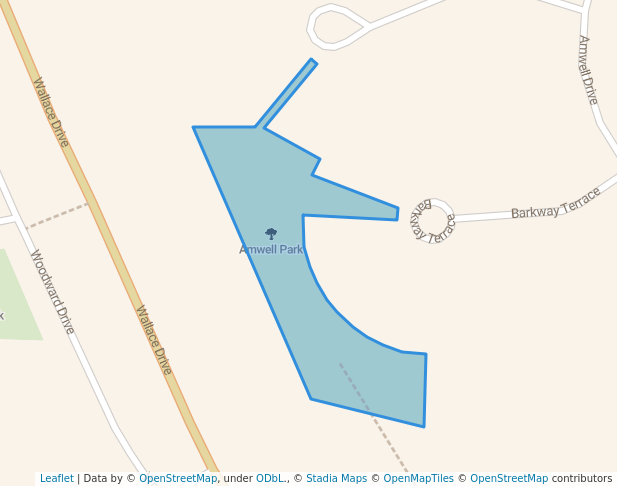 walking in Amwell Park map in Brentwood Bay